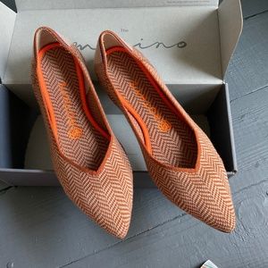 Rothy’s Merino Collection Pointed Toe Flats - Camel Herringbone